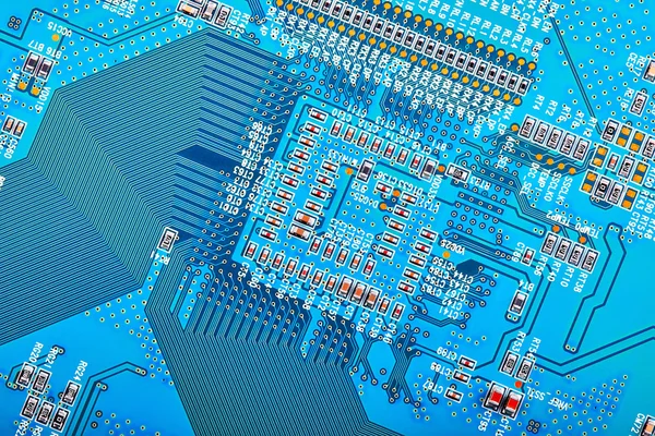 Elektronik devre kartı kapanıyor. — Stok fotoğraf