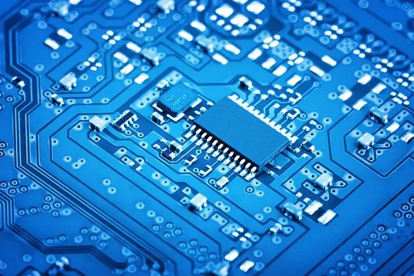 Electronic circuit board close up. — Stock Photo, Image