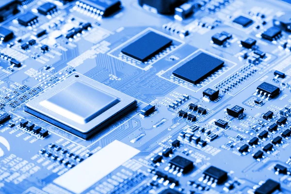 Electronic circuit board close up. — Stock Photo, Image