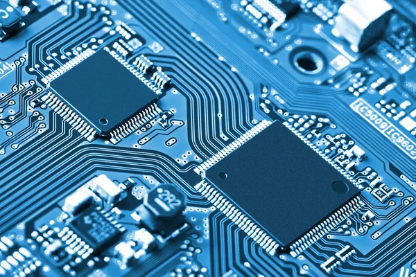 Electronic circuit board close up. — Stock Photo, Image