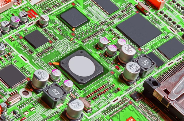 Electronic circuit board close up. — Stock Photo, Image