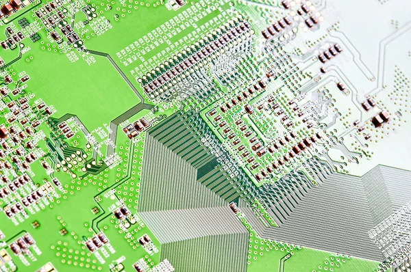 Electronic circuit board close up. — Stock Photo, Image