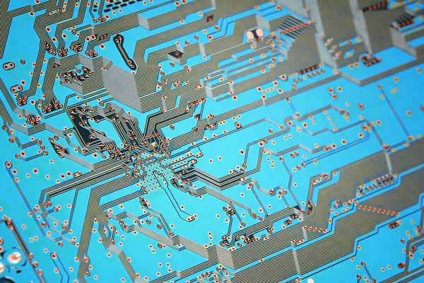 Electronic circuit board close up. — Stock Photo, Image