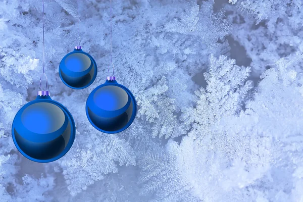 Bolas de Natal com borrão fundo brilhante — Fotografia de Stock