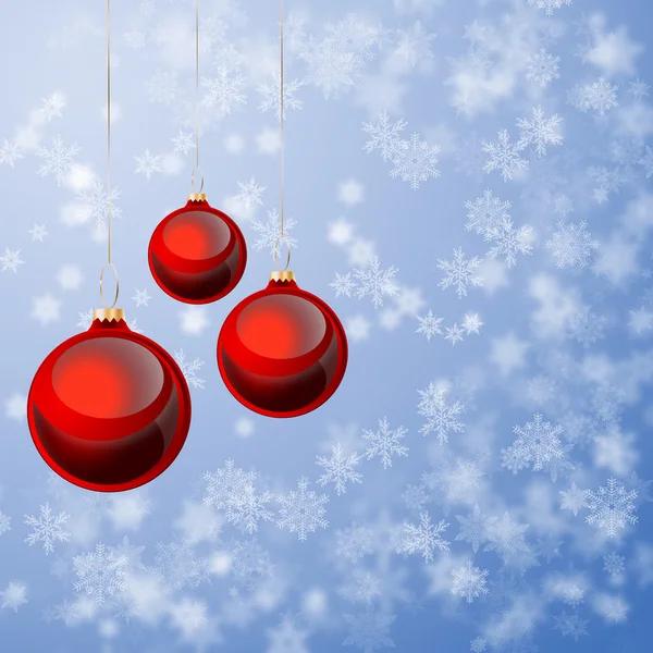 Christmas balls with blur shiny background — Stock Photo, Image