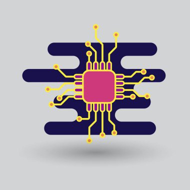 Devre panosu simgesi moda tasarım tarzında. Web sitesi, mobil, logo, uygulama, UI için devre panosu vektör simgesi modern ve basit düz sembol. Devre panosu simgesi vektör illüstrasyonu, EPS10.