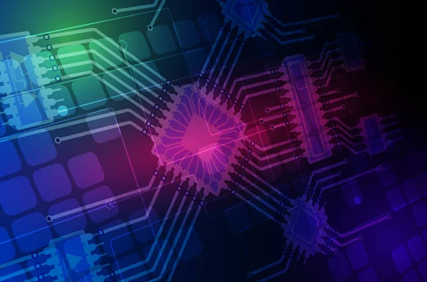 Circuit Technologie Achtergrond Met High Tech Digitale Dataverbinding Systeem Computer — Stockvector