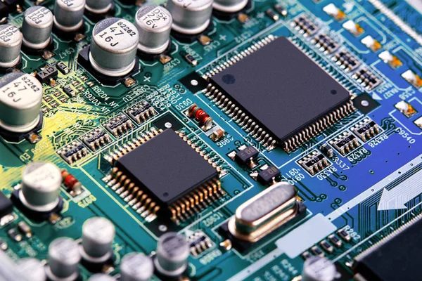 Electronic Circuit Board Close Stock Image