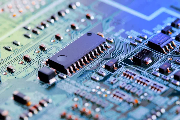 Electronic Circuit Board Close Stock Image