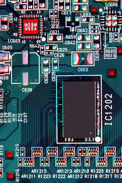 Elektronische Schakeling Van Dichtbij — Stockfoto