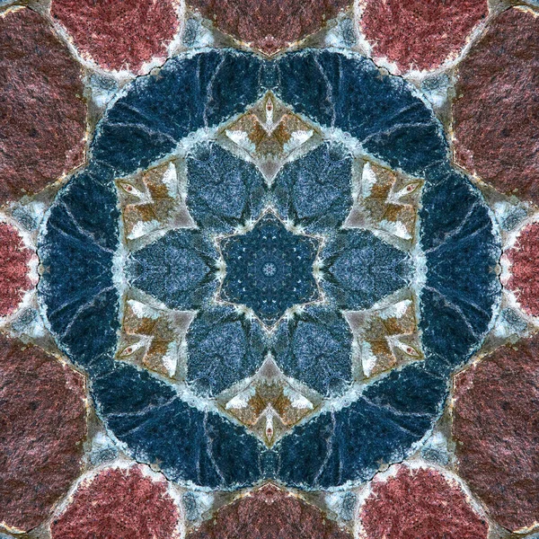 Mozaik Zökkenőmentes Minta Elvont Geometriai Textúra Ismételt Dísz Háttér — Stock Fotó