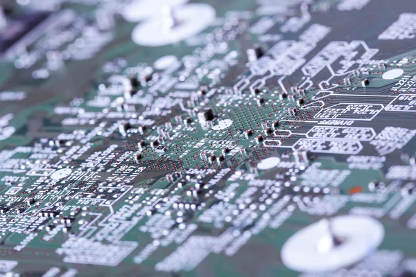 Electronic circuit board close up. — Stock Photo, Image