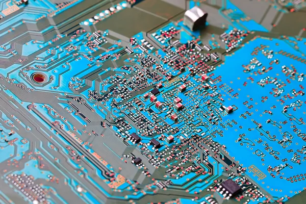 Electronic circuit board close up. — Stock Photo, Image