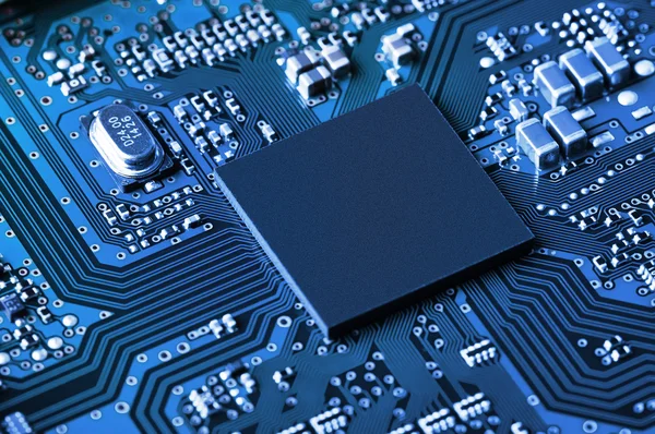 Uzavření desky elektronických obvodů. — Stock fotografie