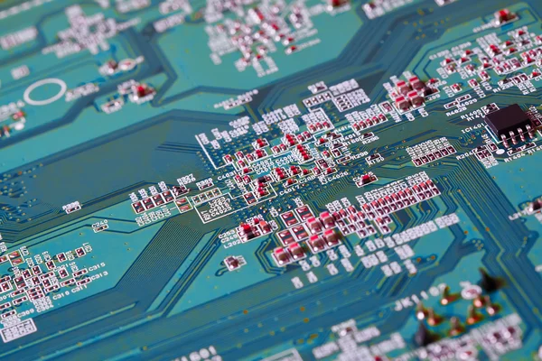 Electronic circuit board close up. — Stock Photo, Image