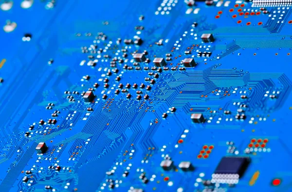 Electronic circuit board close up. — Stock Photo, Image