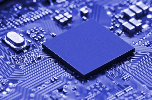 Electronic circuit board close up. — Stock Photo, Image