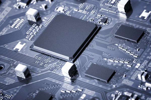 Electronic circuit board close up. — Stock Photo, Image