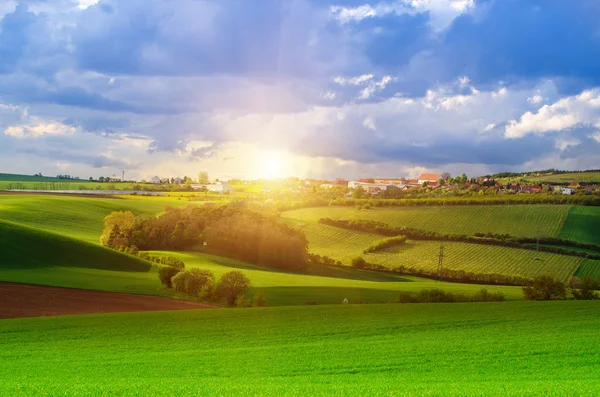 Ländliche Frühlingslandschaft — Stockfoto