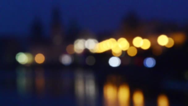 Прага вночі — стокове відео