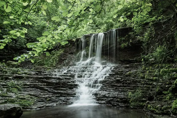 High mountain waterfall — Stock Photo, Image