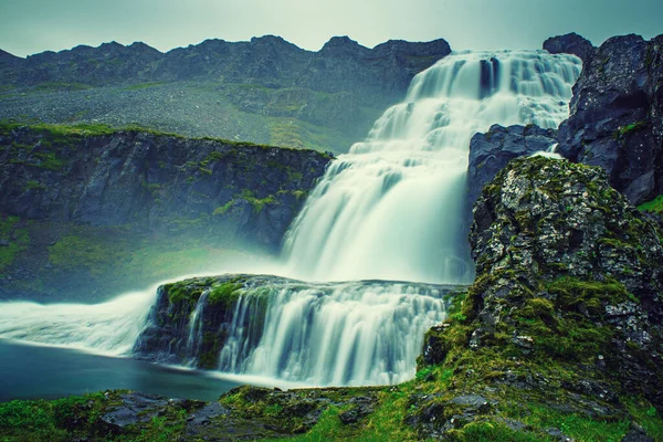 Dynjandi vattenfall, Island — Stockfoto