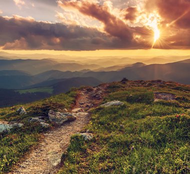 İnanılmaz dağ manzarası.