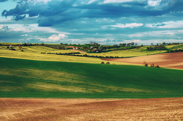 Rural spring landscape