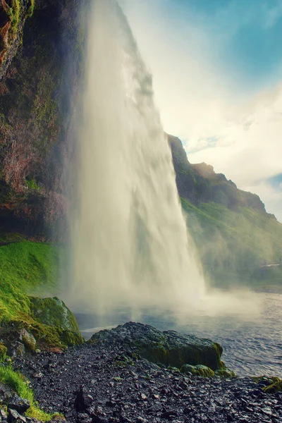 Καταρράκτης Seljalandsfoss στην Ισλανδία — Φωτογραφία Αρχείου