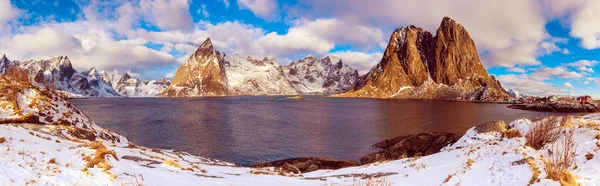 Panorama de inverno Hamnoy — Fotografia de Stock