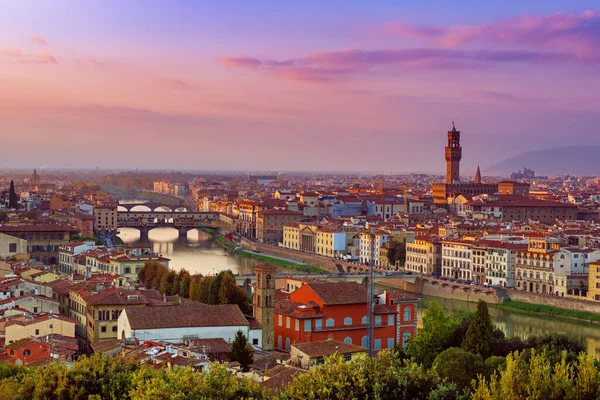 Florence View naplementekor — Stock Fotó