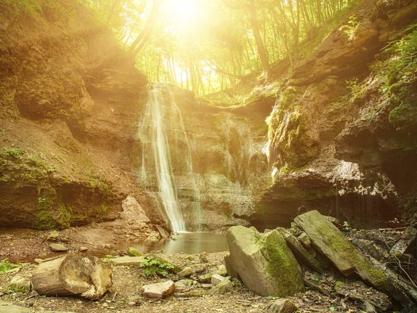 High mountain waterfall — Stock Photo, Image