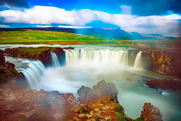 İzlanda 'da Godafoss şelalesi — Stok fotoğraf