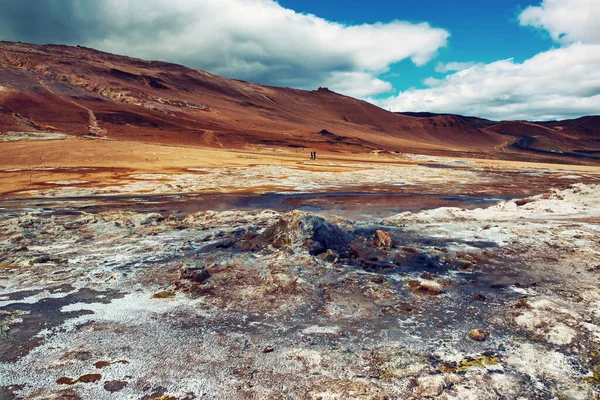 Geothermalgebiet Hverir, Island. — Stockfoto