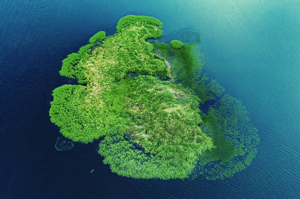 Остров на реке — стоковое фото