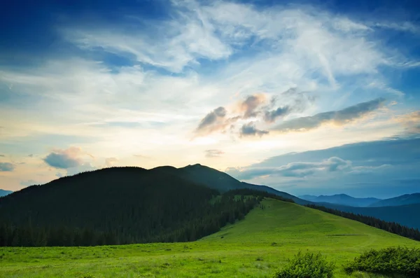 Paesaggio montano dei Carpazi — Foto Stock