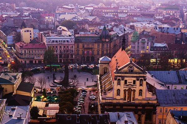 Soumrak ve Lvově — Stock fotografie