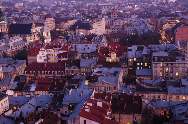 Crepúsculo en Lviv — Foto de Stock