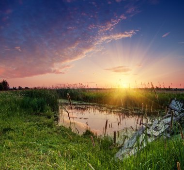 kırsal yaz gündoğumu