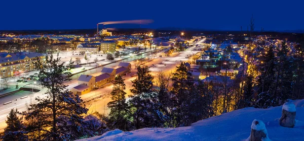 Vista della piccola città svedese — Foto Stock