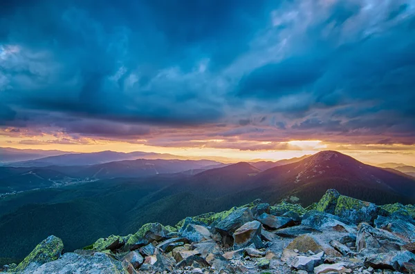 Berg zonsondergang — Stockfoto