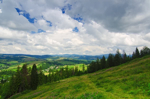 Paesaggio montano dei Carpazi — Foto Stock