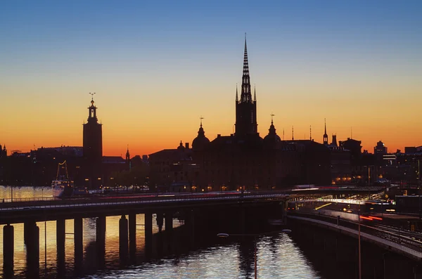 Stockholm sunset — Stockfoto