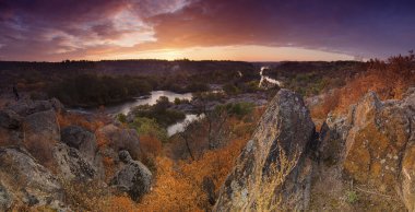 kırsal sonbahar günbatımı
