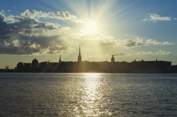Zachód słońca w Sztokholmie — Zdjęcie stockowe