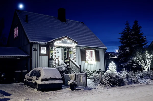 View of small swedish town