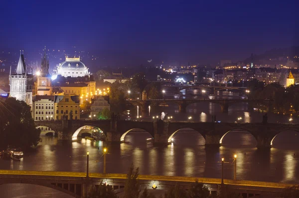 Praga de noche — Foto de Stock