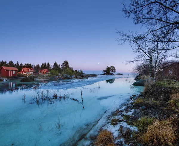 Paesaggio marino invernale — Foto Stock