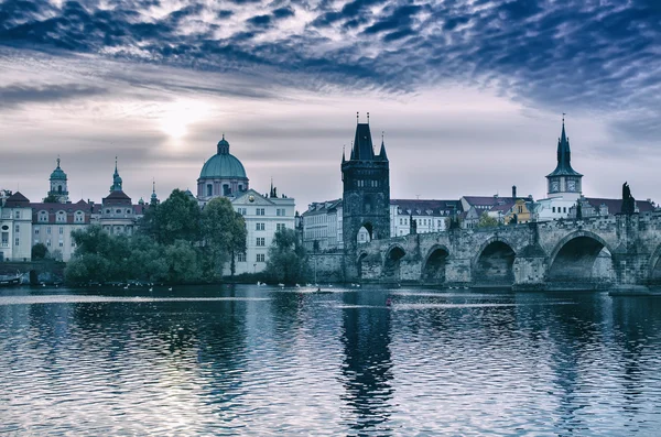 Praga al amanecer — Foto de Stock