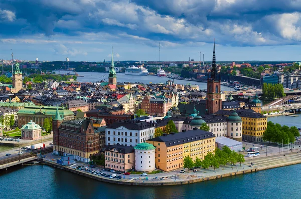 斯德哥尔摩从上面的视图 免版税图库图片
